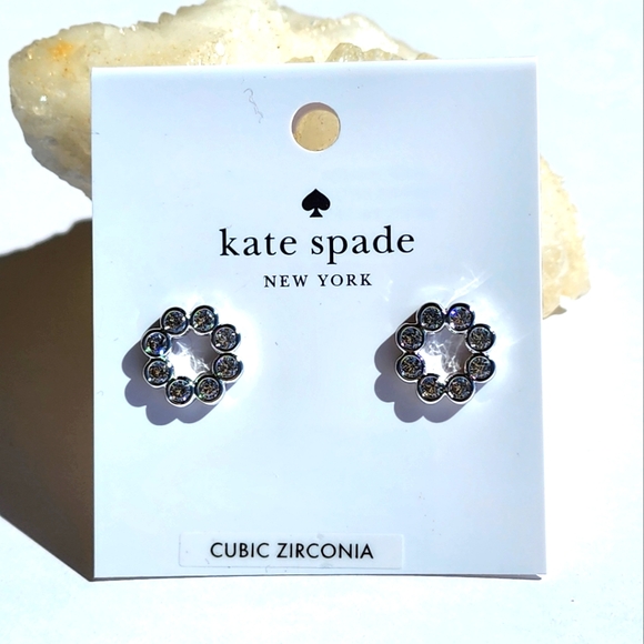 kate spade Jewelry - Kate spade Cubic Zirconia Silver Women's Full Circle Studs